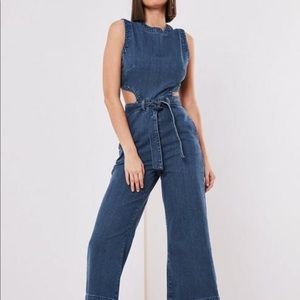 Denim Cut Out Jumpsuit